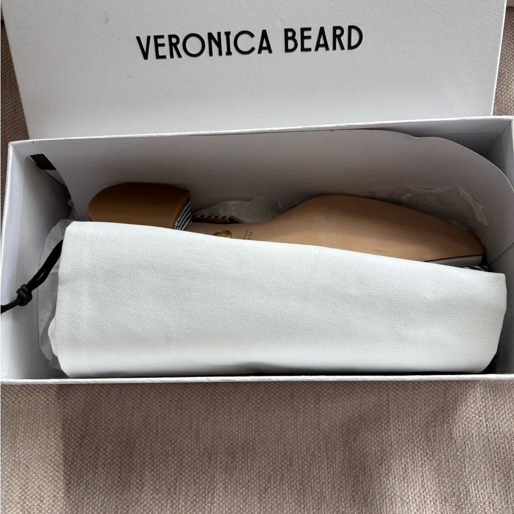 Veronica Beard Blue and White Cecile Slingbacks - Picture 10 of 11